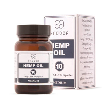 Endoca, CBD Capsules 10mg Medium, Full Spectrum, 120ct, 1200mg CBD