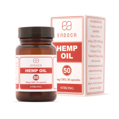 Endoca, CBD Capsules 50mg Strong, Full Spectrum, 30ct, 1500mg CBD