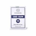 Endoca, CBD Chewing Gum, Peppermint, 10ct, 150mg CBD