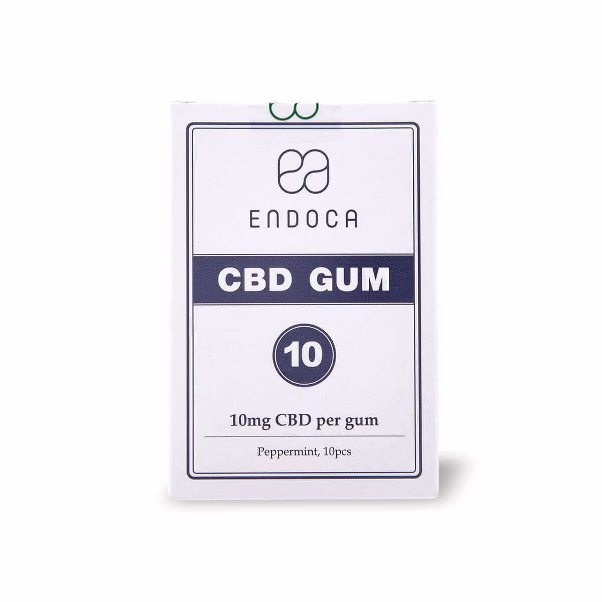 Endoca, CBD Chewing Gum, Peppermint, 10ct, 150mg CBD