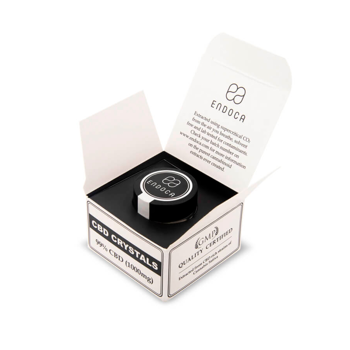 Endoca, CBD Crystal 99% Pure, 1g, 1000mg