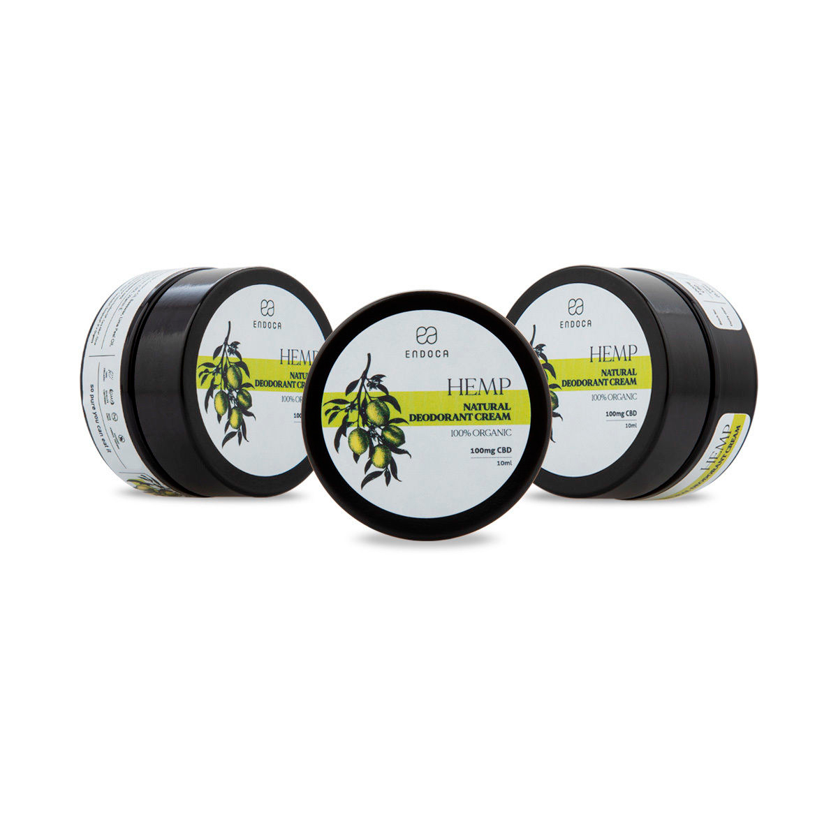 Endoca, CBD Natural Deodorant, Full Spectrum, .33oz, 100mg CBD