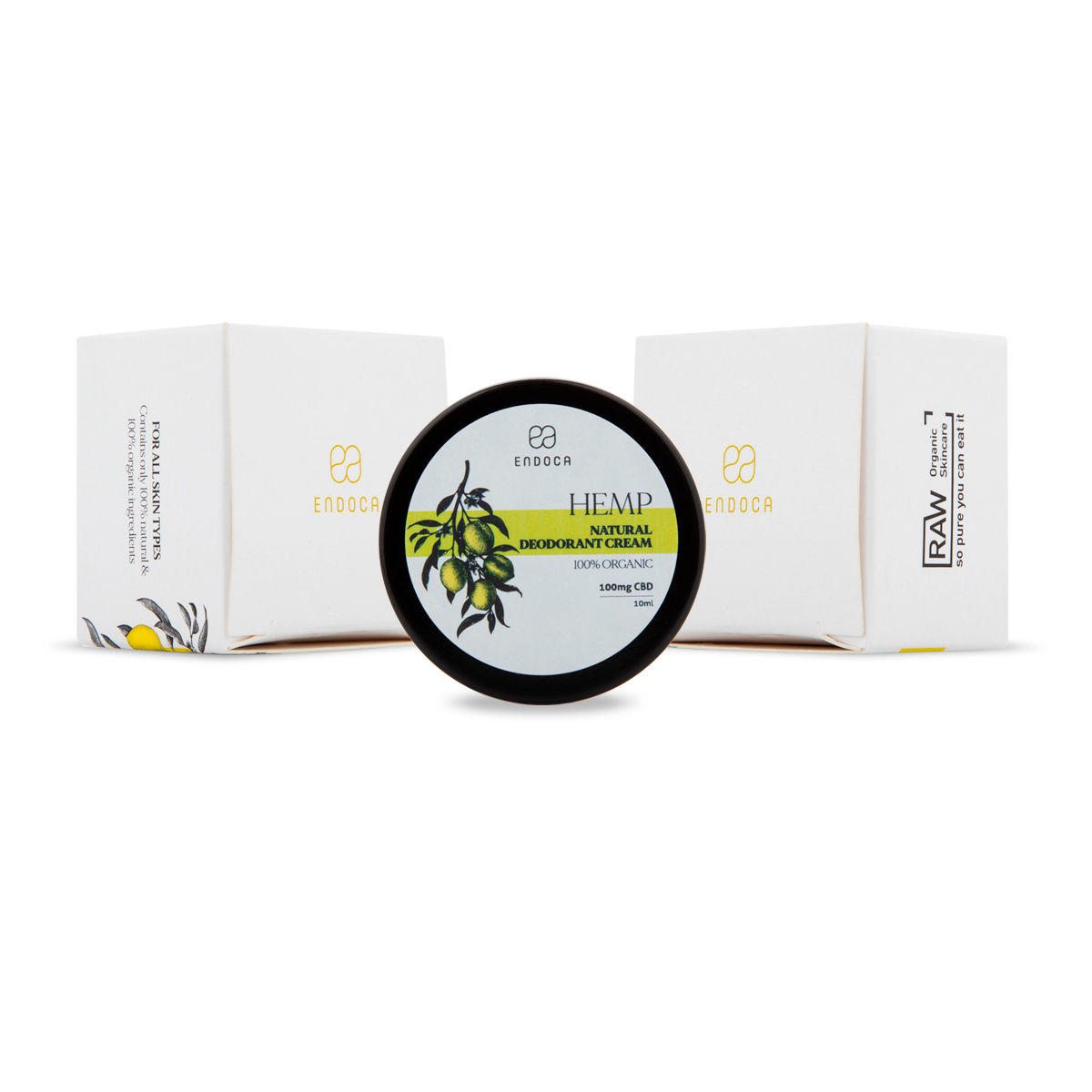 Endoca, CBD Natural Deodorant, Full Spectrum, .33oz, 100mg CBD