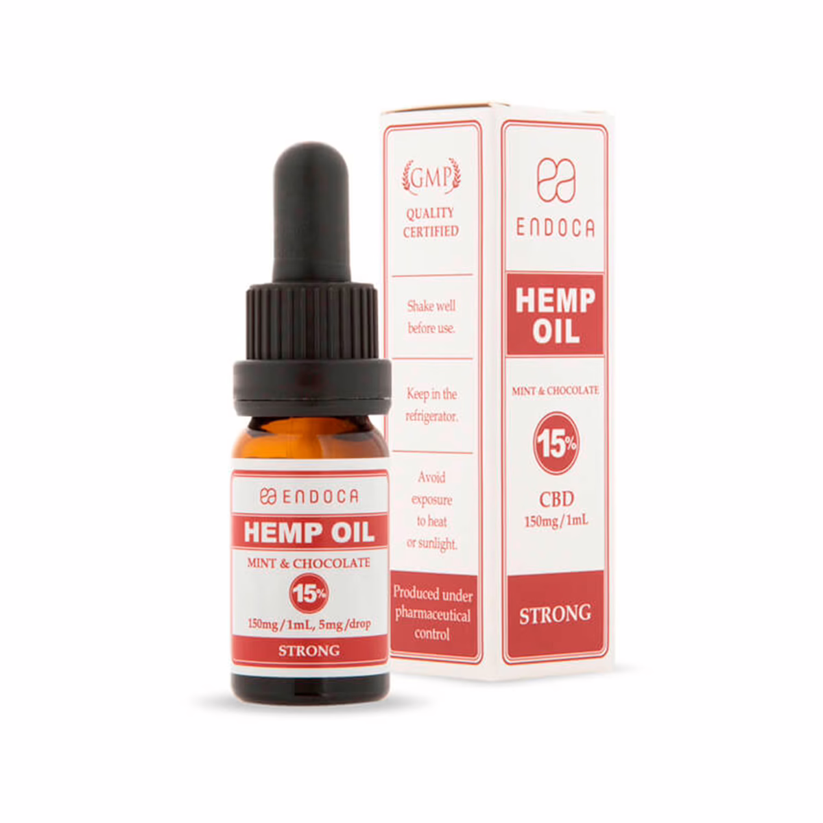 Endoca, CBD Oil 15% Strong, Chocolate Mint, Broad Spectrum THC-Free, 1fl oz, 4500mg CBD Endoca, CBD Oil 15% Strong, Chocolate Mint, Broad Spectrum THC-Free, 1fl oz, 4500mg CBD