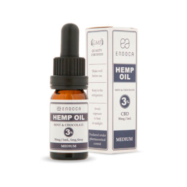 Endoca, CBD Oil 3% Medium, Chocolate Mint, Broad Spectrum THC-Free, 1fl oz, 900mg CBD