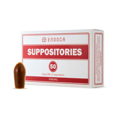 Endoca, CBD Suppositories, 50mg Strong, Full Spectrum, 10ct, 500mg CBD