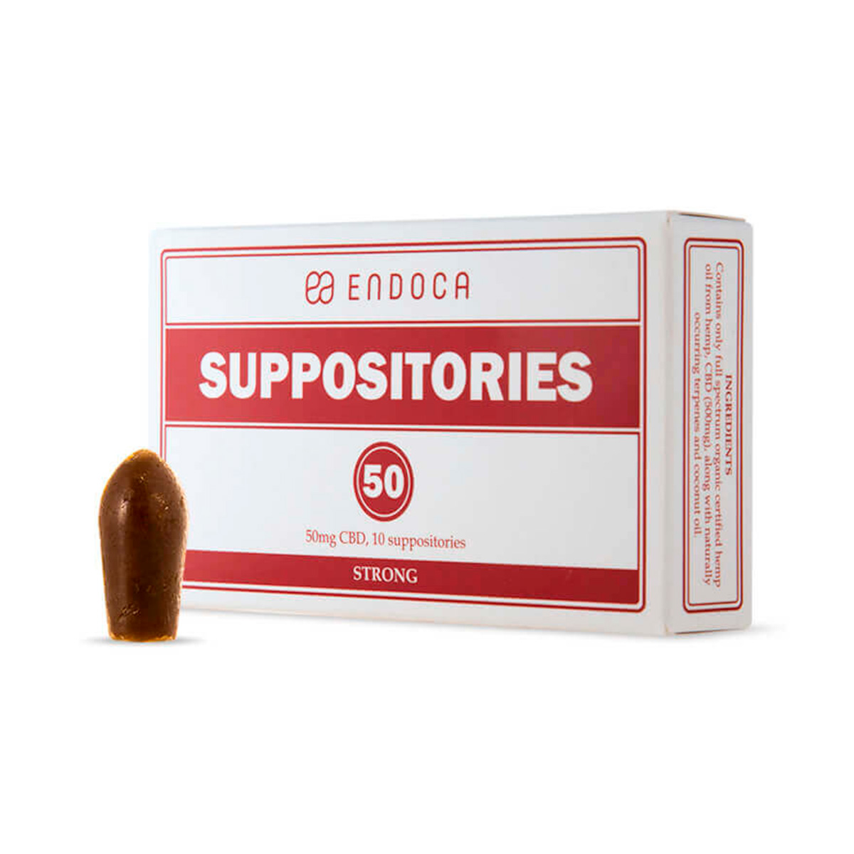 Endoca, CBD Suppositories, 50mg Strong, Full Spectrum, 10ct, 500mg CBD Endoca, CBD Suppositories, 50mg Strong, Full Spectrum, 10ct, 500mg CBD