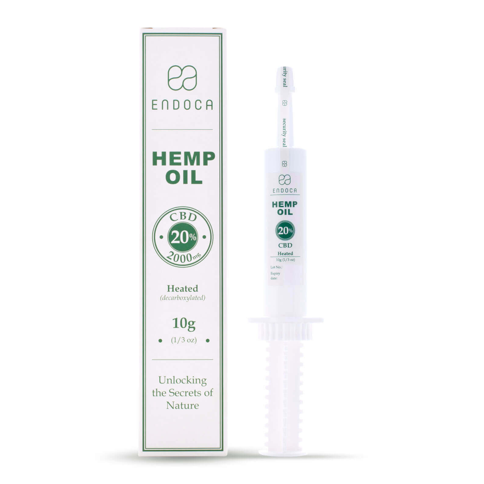 Endoca, Hemp Oil Extract 20%, Full Spectrum, 0.33oz, 2000mg CBD 1