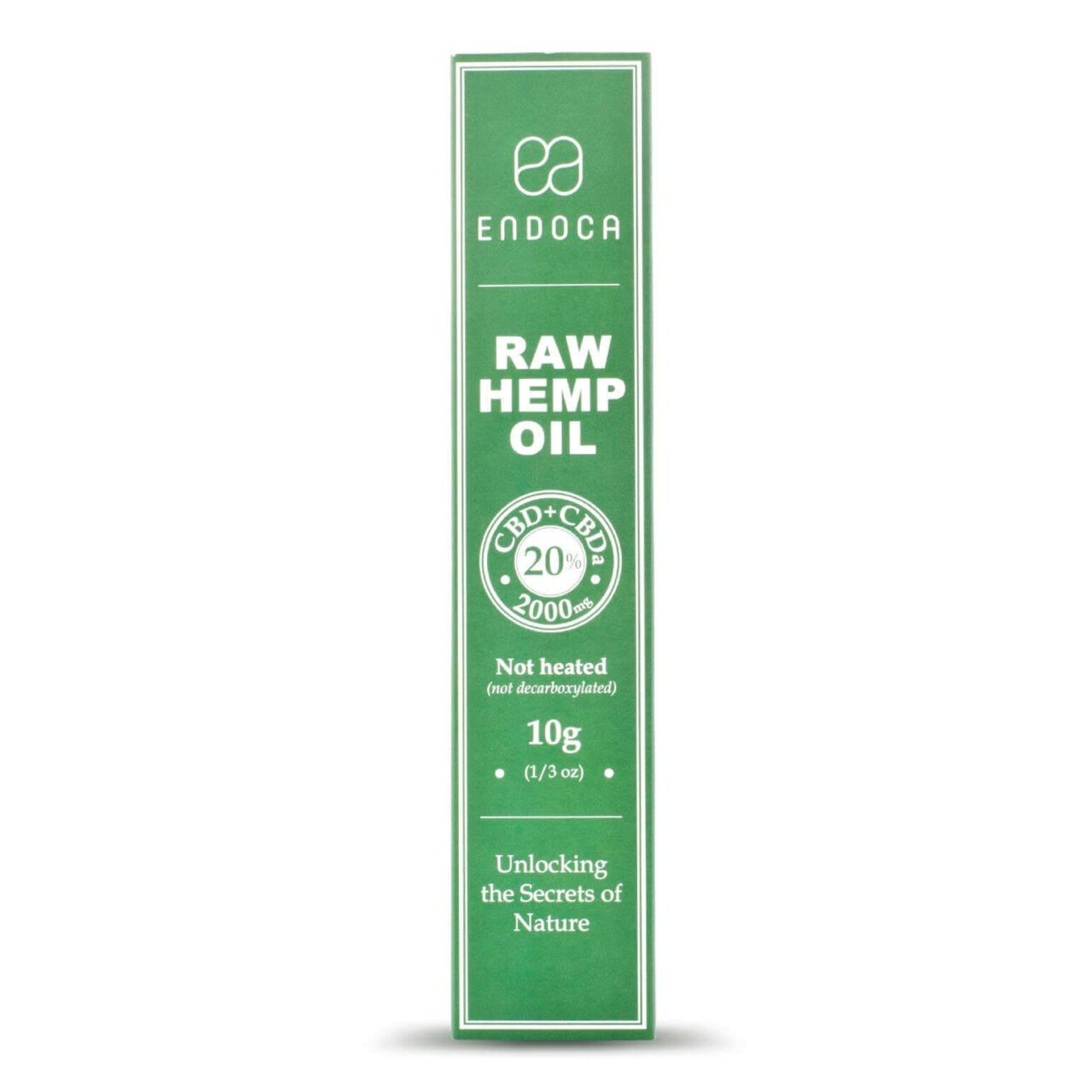 Endoca, Raw Hemp Oil Extract 20%, Full Spectrum, 0.33oz, 2000mg CBD+CBDA 1