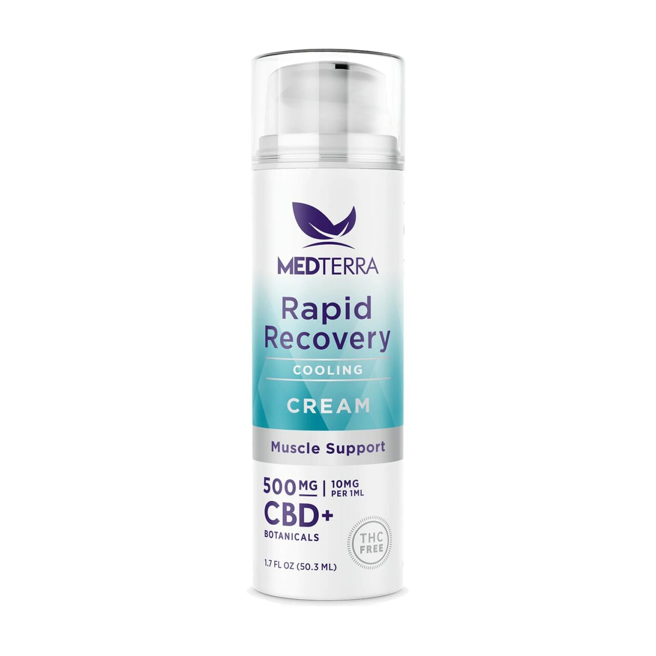 Medterra, Rapid Recovery Cooling CBD Cream, Isolate THC-Free, 1.7oz, 500mg CBD fixed
