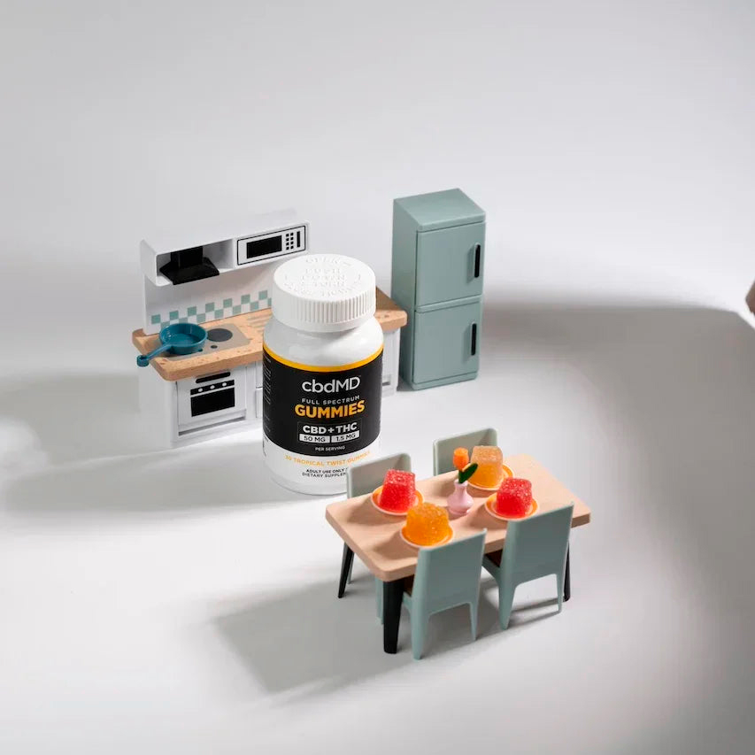 cbdMD, CBD Tropical Twist Gummies, Full Spectrum, 30ct, 1500mg CBD