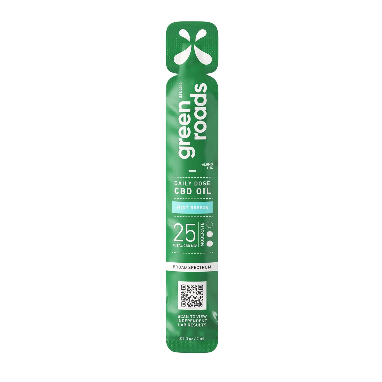 Green Roads, CBD Daily Dose Oil, Broad Spectrum, Mint Breeze, 12ct, 25MG:packet, 300mg CBD 1
