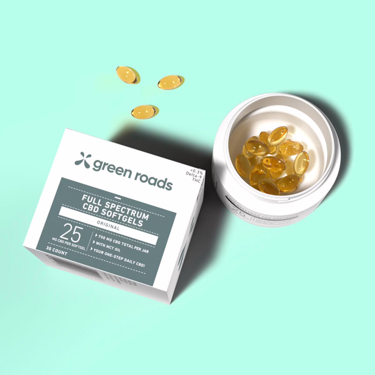 Green Roads, CBD Softgels, Full Spectrum, 30ct, 750mg CBD