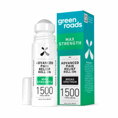 Green Roads, Max Strength Advanced Pain Relief CBD Roll-On, Broad Spectrum THC-Free, 3fl oz, 1500mg CBD