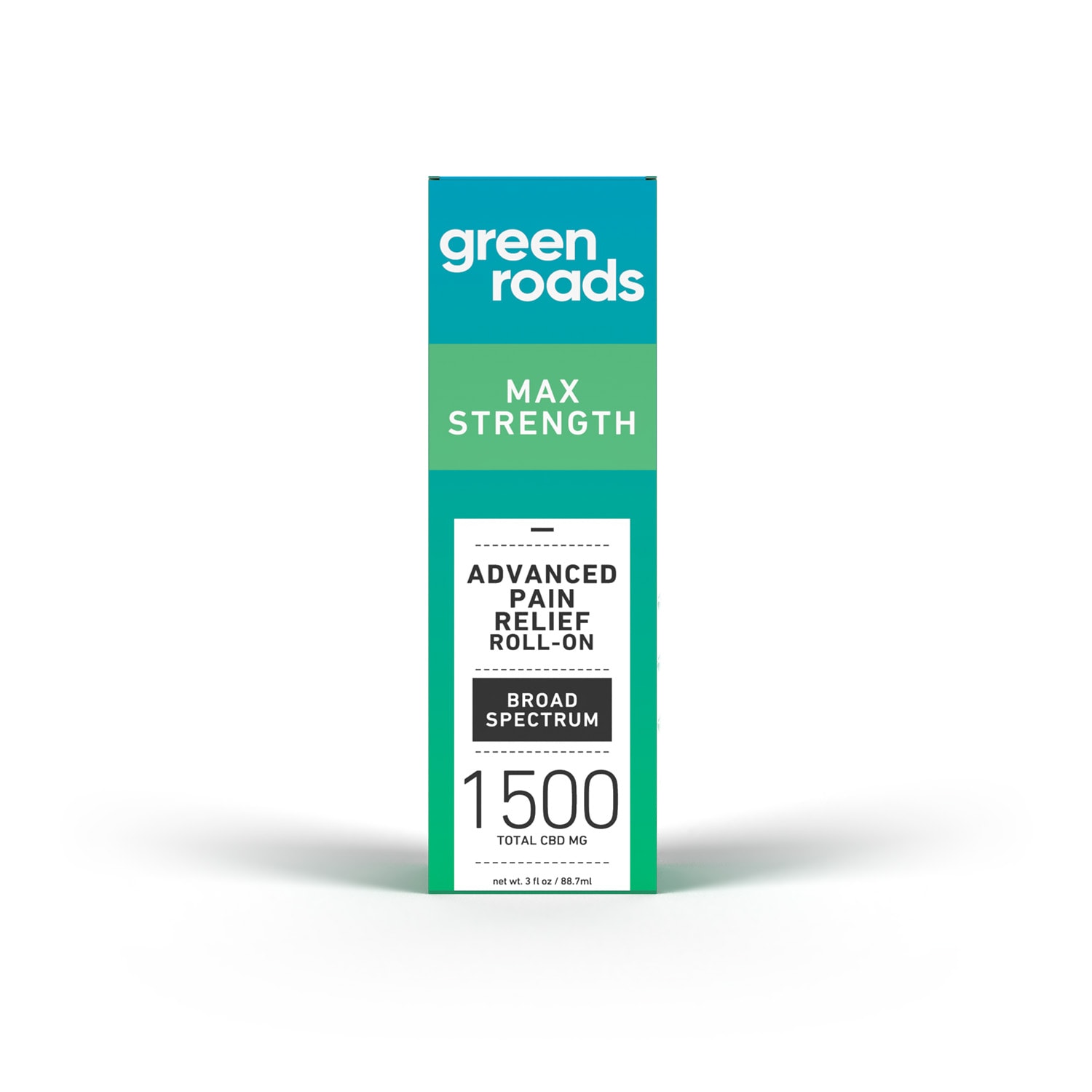 Green Roads, Max Strength Advanced Pain Relief CBD Roll-On, Broad Spectrum THC-Free, 3oz, 1500mg CBD