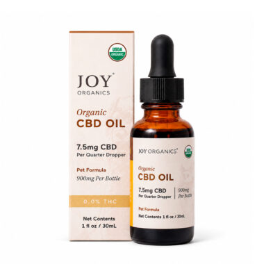 Joy Organics, Premium CBD Pet Tincture for Dogs + Cats, Broad Spectrum THC-Free, 1fl oz, 900mg CBD