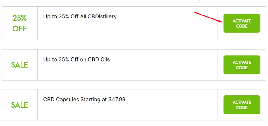 How to Apply CBDistillery Coupon Codes? Step 1