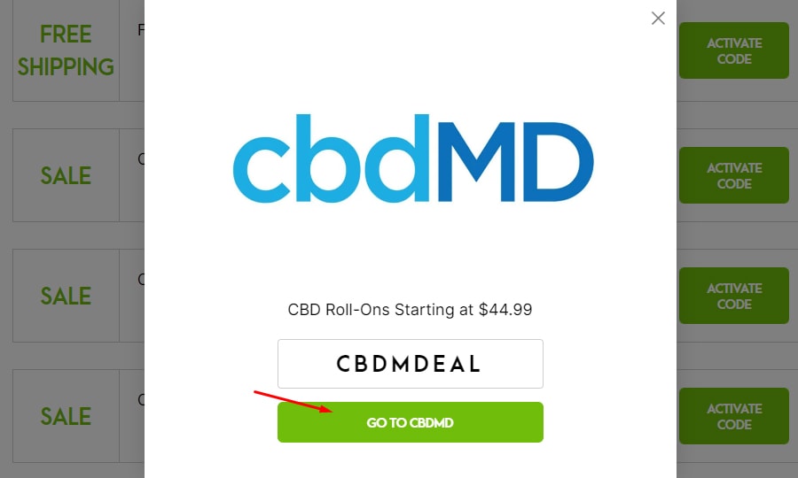 How to Apply cbdMD Coupon Codes? Step 2