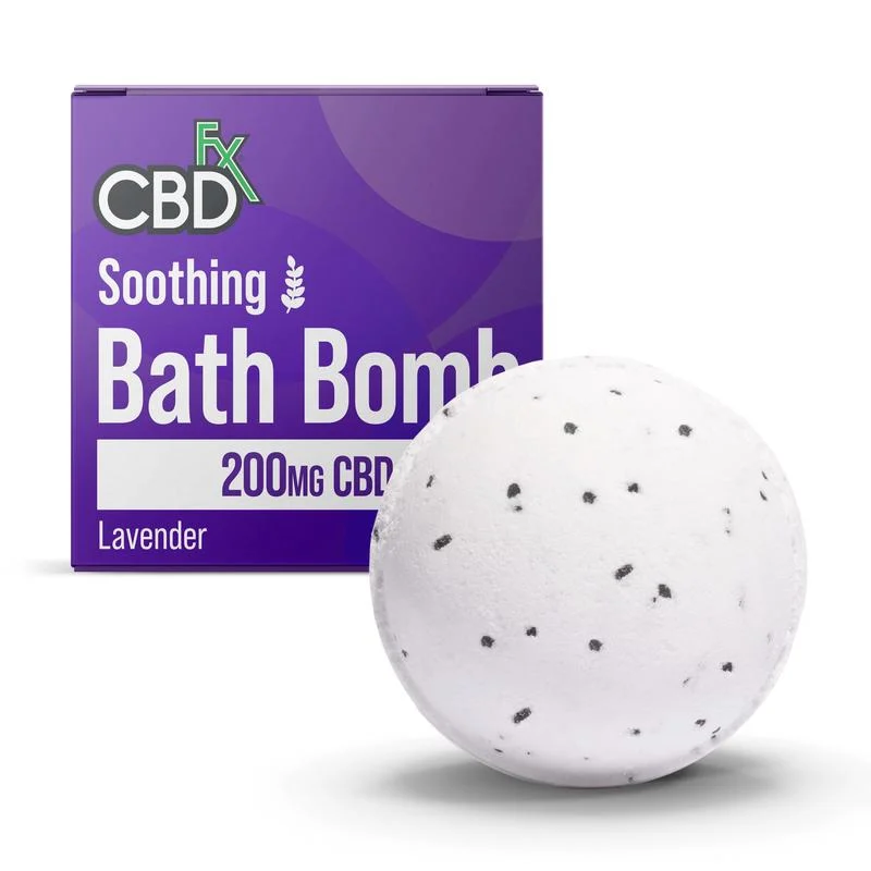CBDfx, CBD Bath Bomb – Soothing, Lavender, Isolate THC-Free, 200mg CBD 1