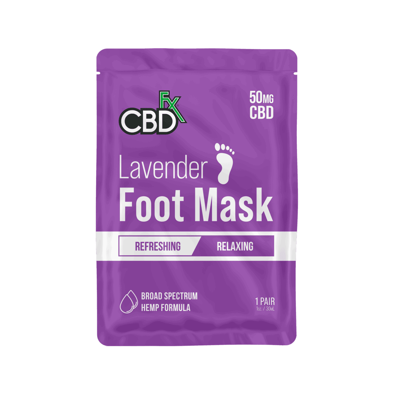 CBDfx, CBD Foot Mask, Lavender : Refreshing, Broad Spectrum THC-Free, 50mg CBD 11