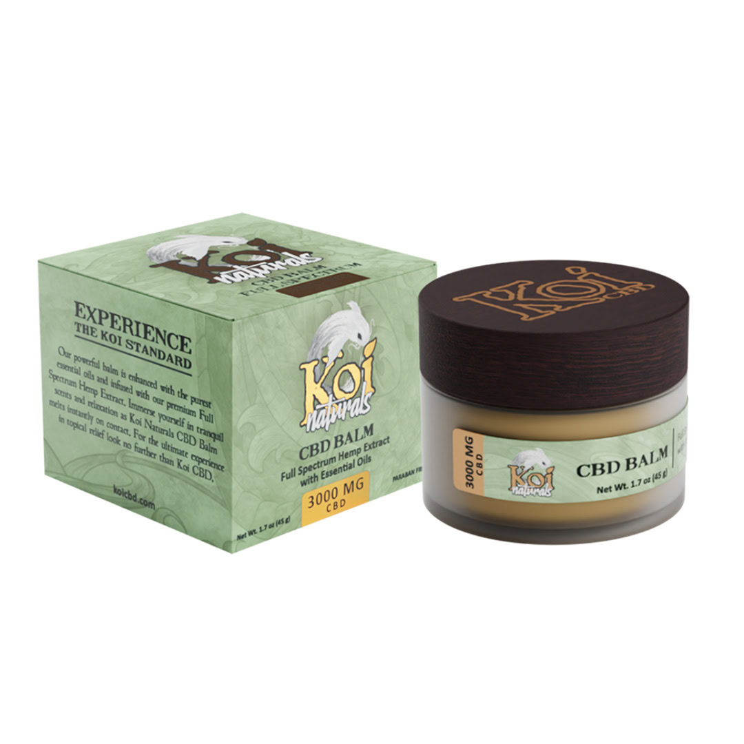 Koi CBD, Hemp Extract Healing CBD Balm, Full Spectrum, 1.7oz, 3000mg CBD