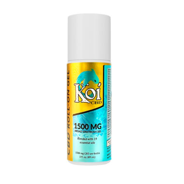 Koi CBD, Pain Relieving Gel Roll-On, Broad Spectrum THC-Free, 3fl oz, 1500mg CBD