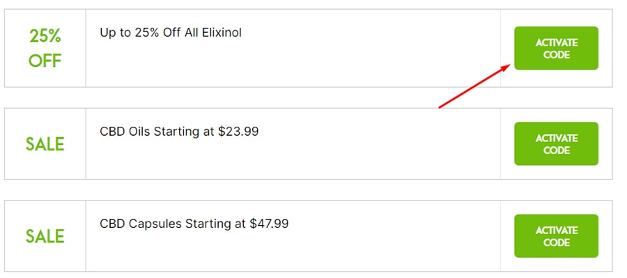 How to Apply Elixinol CBD Coupons? Step 1