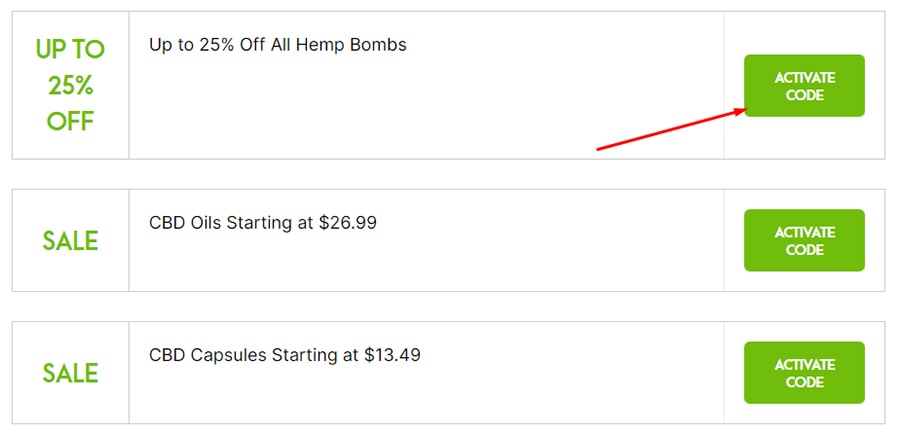 How to Apply Hemp Bombs CBD Coupons? Step 1