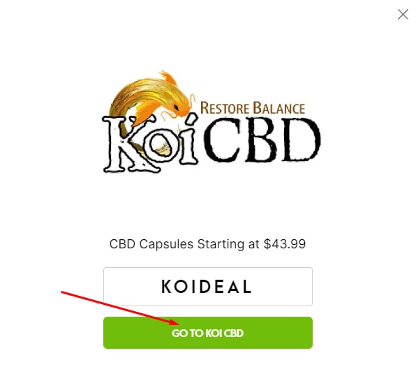 How to Apply Koi CBD Coupon Codes? Step 2