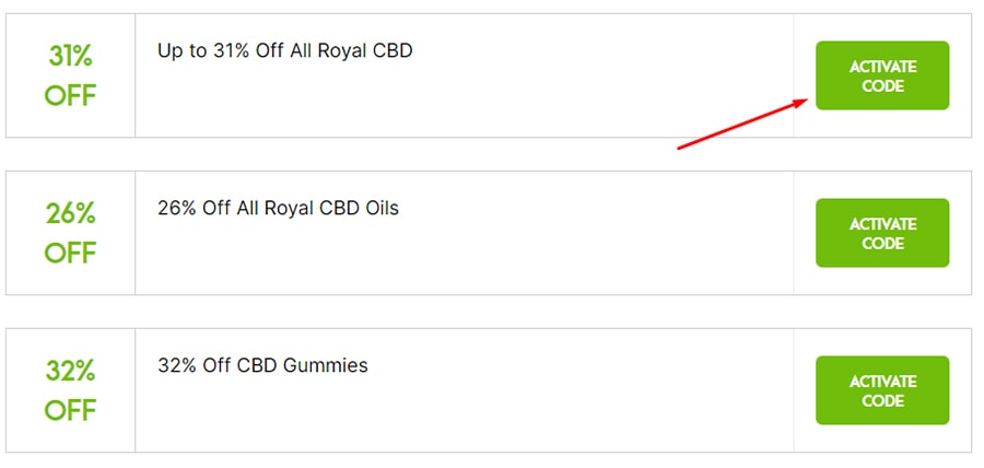 How to Apply Royal CBD Coupons? Step 1