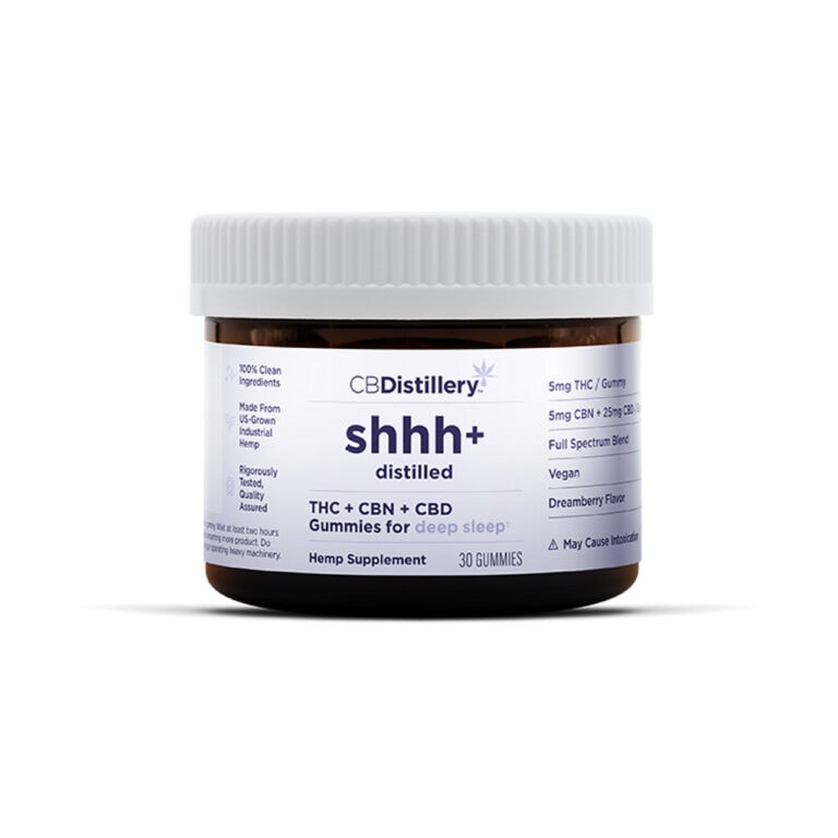 Cbdistillery Shhh Distilled Thc Cbn Cbd Gummies For Deep Sleep Dreamberry Full Spectrum