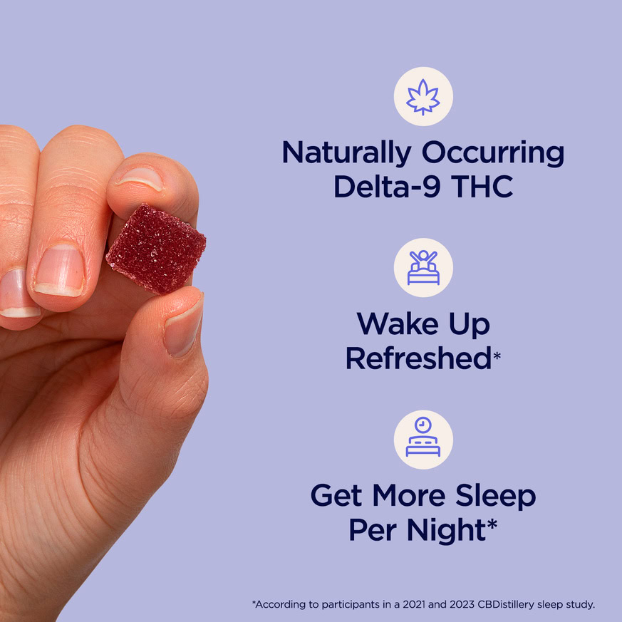 CBDistillery, Shhh+ Distilled THC + CBN + CBD Gummies for Deep Sleep, Dreamberry, Full Spectrum, 30ct, 150mg THC + 450mg CBN + 2250mg CBD 5