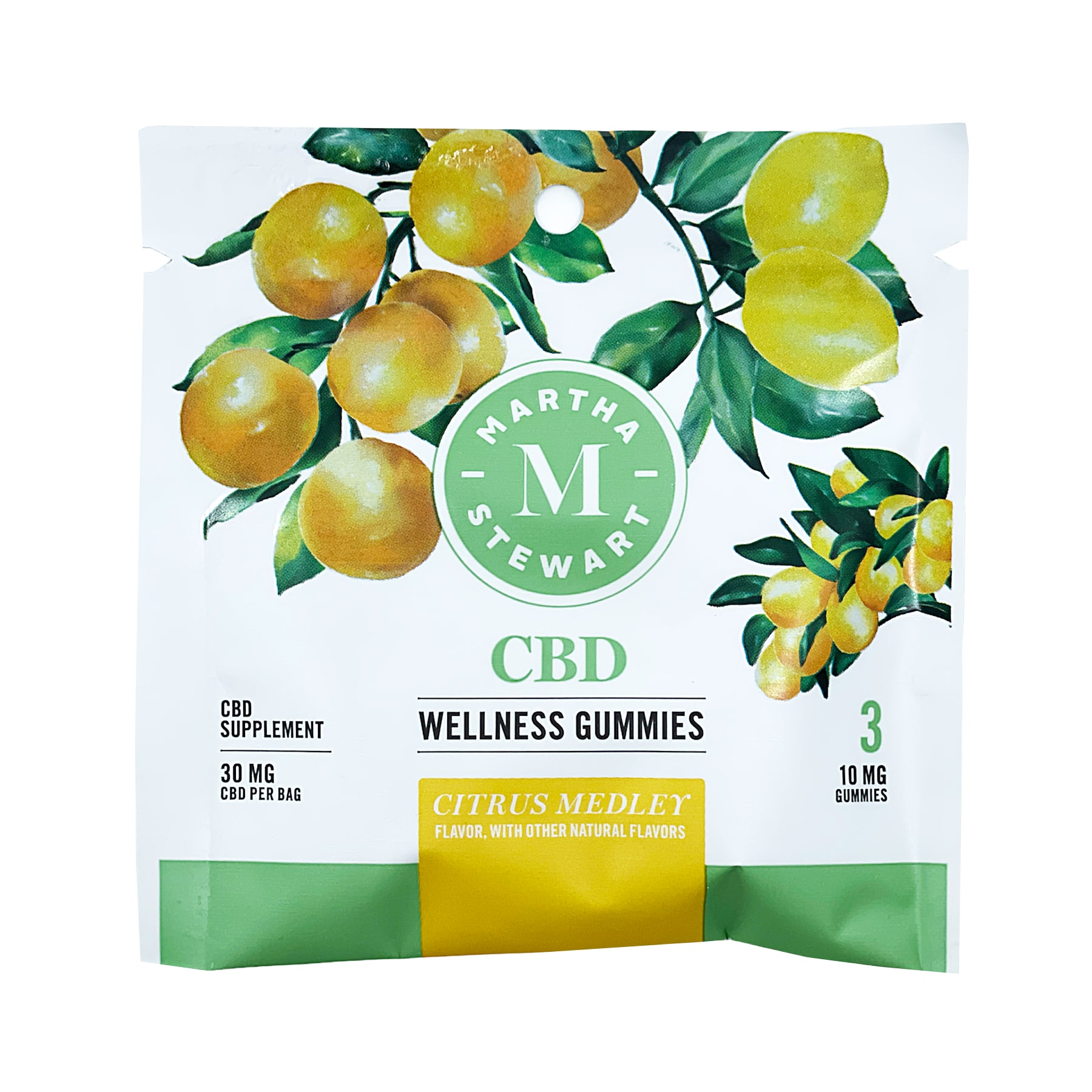 Martha Stewart CBD, Wellness Citrus Medley Gummies, Isolate THC-Free, 12ct Case x 3ct Bags, 360mg CBD 1