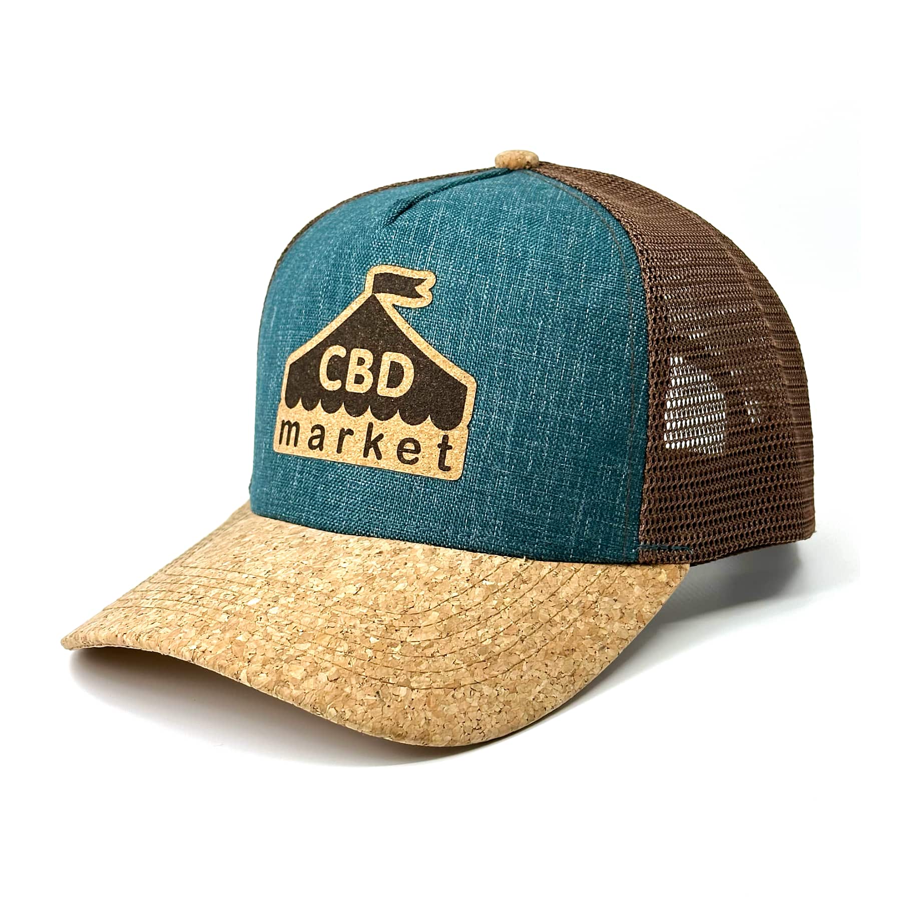 CBD.market Natural Cork Trucker Hat