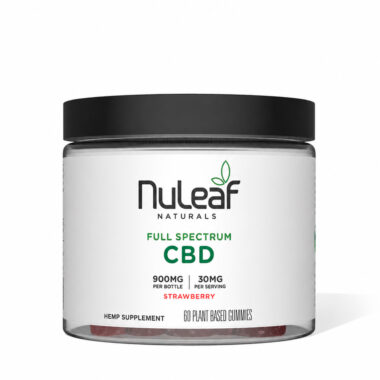 NuLeaf Naturals, CBD Gummies, Strawberry, Full Spectrum, 60ct, 900mg CBD