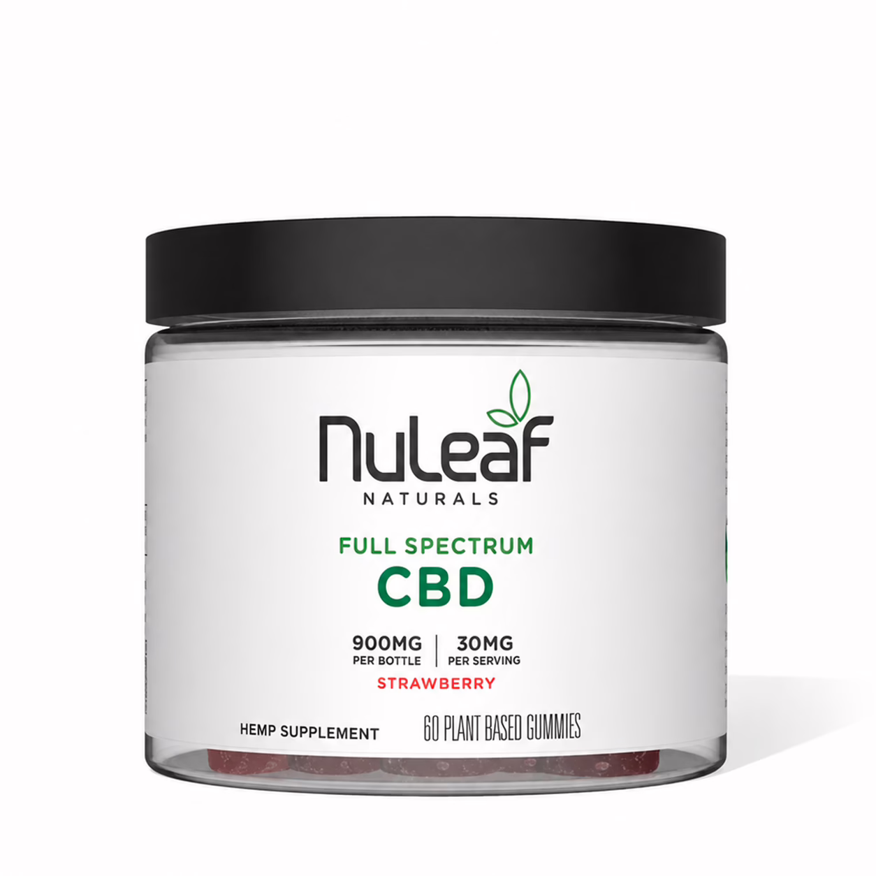 NuLeaf Naturals, CBD Gummies, Strawberry, Full Spectrum, 60ct, 900mg CBD NuLeaf Naturals, CBD Gummies, Strawberry, Full Spectrum, 60ct, 900mg CBD