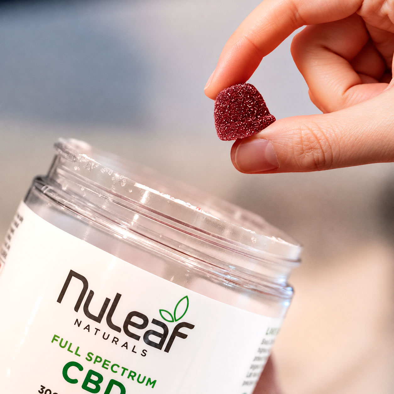 NuLeaf Naturals, CBD Gummies, Strawberry, Full Spectrum, 90ct, 1350mg CBD