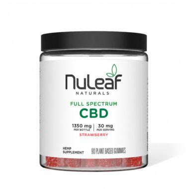 NuLeaf Naturals, CBD Gummies, Strawberry, Full Spectrum, 90ct, 1350mg CBD