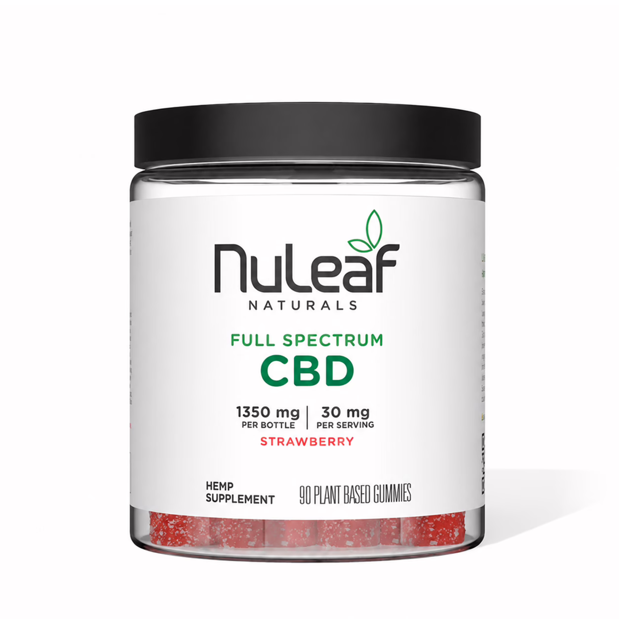 NuLeaf Naturals, CBD Gummies, Strawberry, Full Spectrum, 90ct, 1350mg CBD NuLeaf Naturals, CBD Gummies, Strawberry, Full Spectrum, 90ct, 1350mg CBD