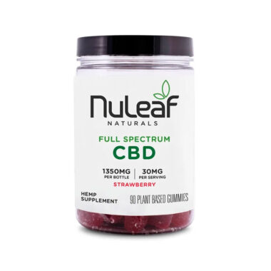 NuLeaf Naturals, Hemp CBD Gummies, Strawberry, Full Spectrum, 90ct, 1350mg CBD