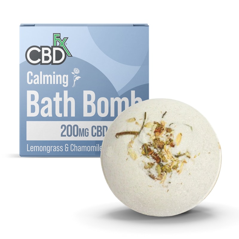 CBDfx, CBD Bath Bomb – Calming, Lemongrass + Chamomile, Isolate THC-Free, 200mg CBD 1