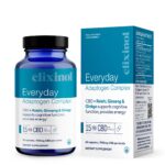 Elixinol, Everyday Adaptogen Complex CBD Capsules, Full Spectrum, Reishi + Ginseng + Ginkgo, 60ct, 900mg CBD