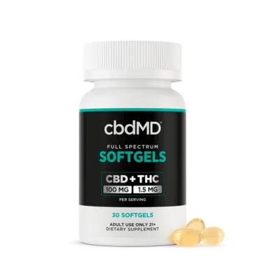 cbdMD, CBD Oil Softgels, Full Spectrum, 30ct, 3000mg CBD