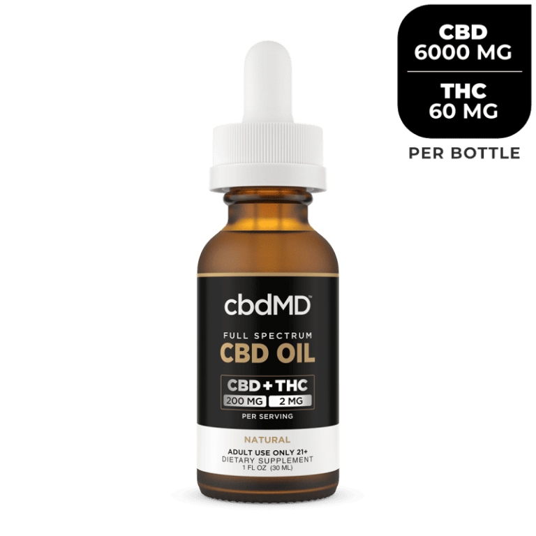 Cbdmd Cbd Oil Tincture Full Spectrum Natural Flavor 1fl Oz 60mg