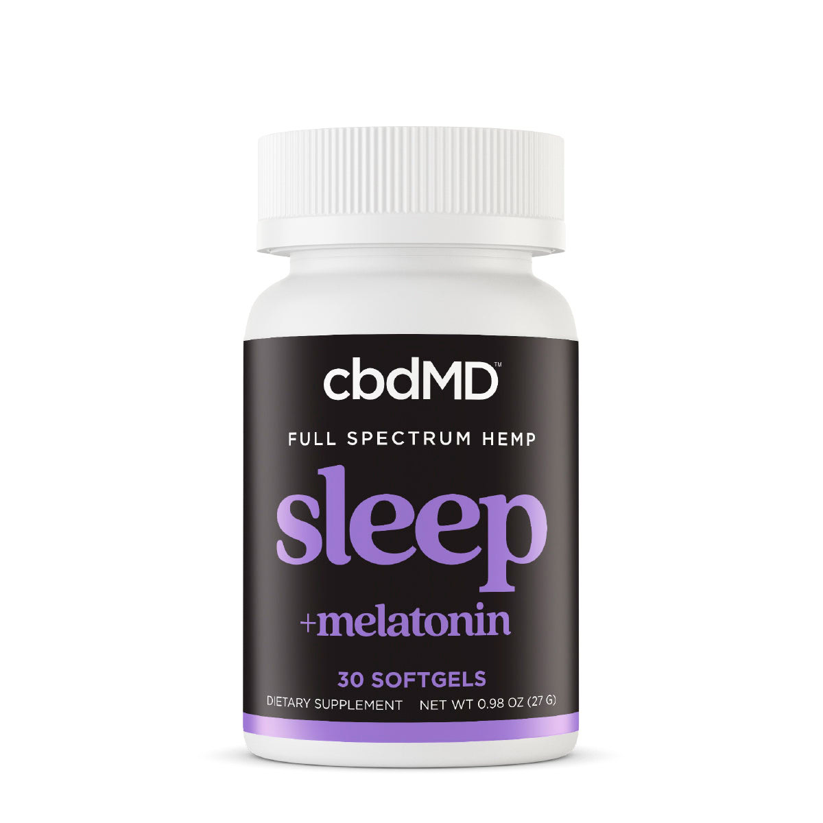 cbdMD, CBD Softgels Sleep PM, Full Spectrum, 30ct, 1500mg CBD