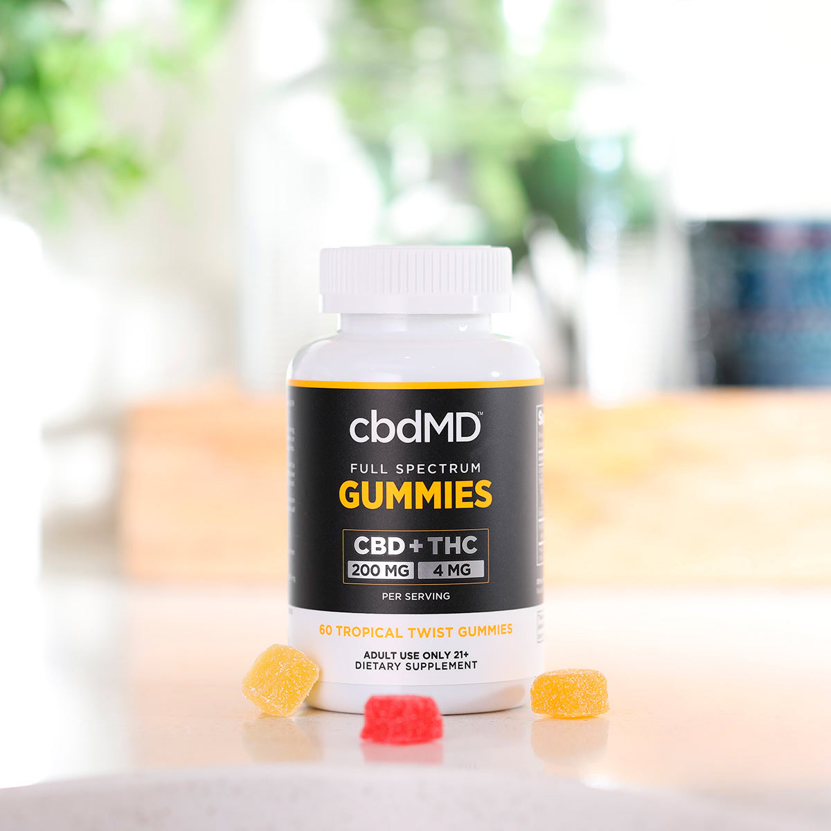 cbdMD, CBD Tropical Twist Gummies, Full Spectrum, 60ct, 6000mg CBD