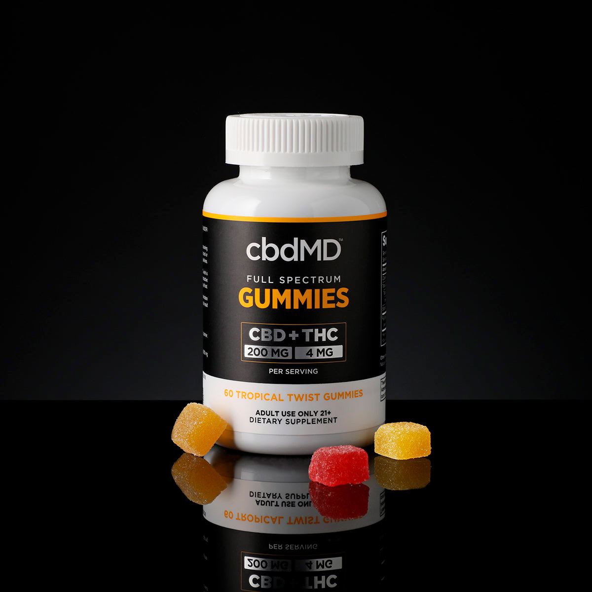 cbdMD, CBD Tropical Twist Gummies, Full Spectrum, 60ct, 6000mg CBD