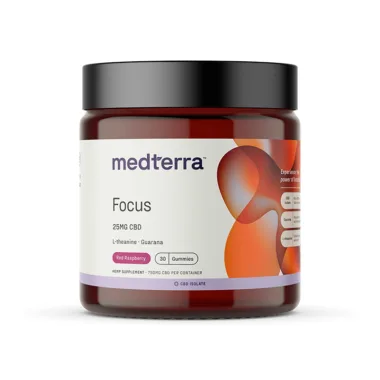 Medterra, Focus CBD Gummies, Red Raspberry, Isolate THC-Free, 30ct, 750mg CBD