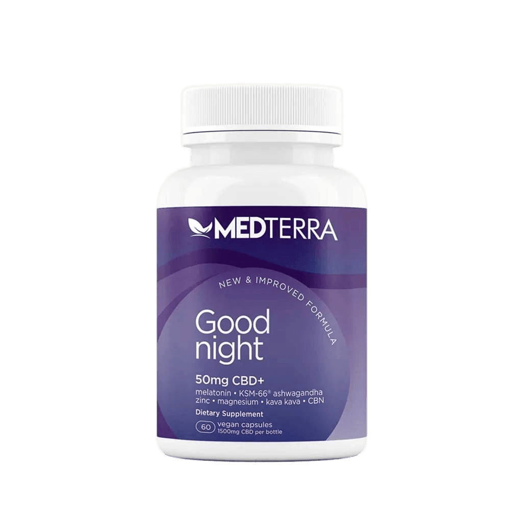Medterra, Liposomal CBD+ Capsules, Good Night, Isolate THC-Free, 30ct, 750mg CBD