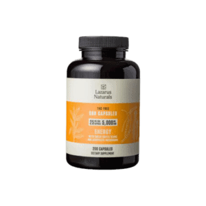 Lazarus Naturals, 25mg CBD Isolate Capsules Energy Blend, 200ct, 5000mg CBD